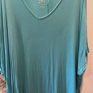 Maurices Blue Oversized Short Sleeve T-Shirt